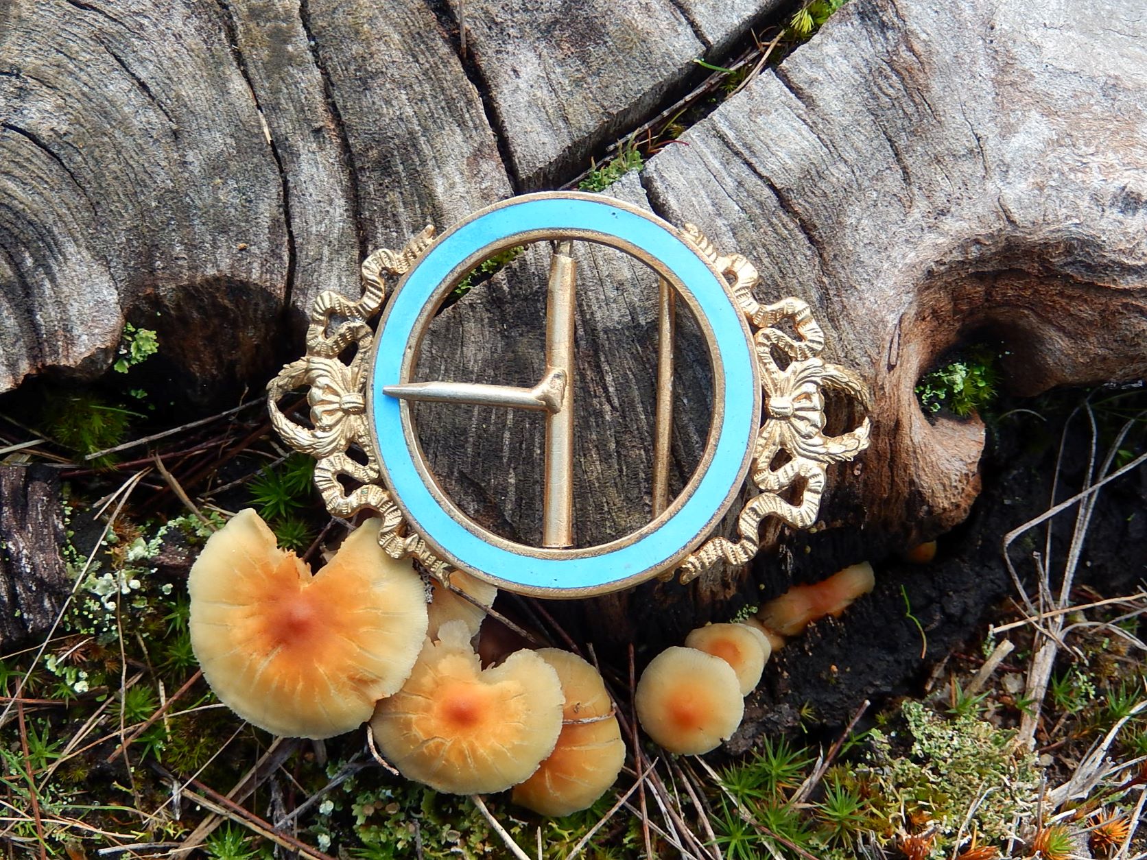 Gilded Enamel Buckle c.1900