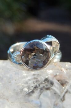 Tasmanian Smokey Quartz Ring in Sterling Silver