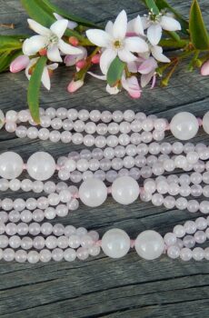 Rose Quartz Bead Necklace