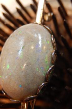 Louisiana Sand Opal Brooch in Gold Plate