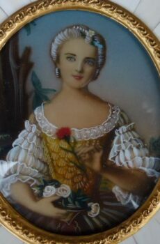 Hand Painted Ivory Framed Miniature Portrait c.1880