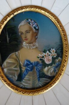 Hand Painted Ivory Framed Miniature Portrait c.1880