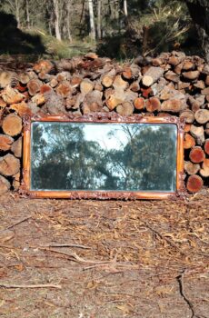Hand Carved Mahogany Mirror c.1920