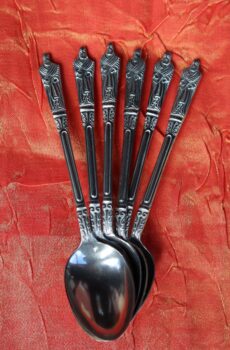 Set of 6 Apostle Spoons in Stainless Nickel Silver