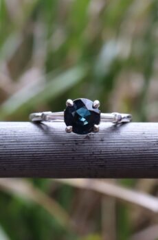 London Blue Topaz and Diamond in 14ct White Gold