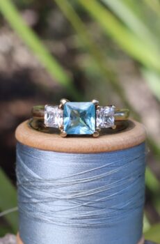 Topaz and Cubic Zirconia in 9ct Gold