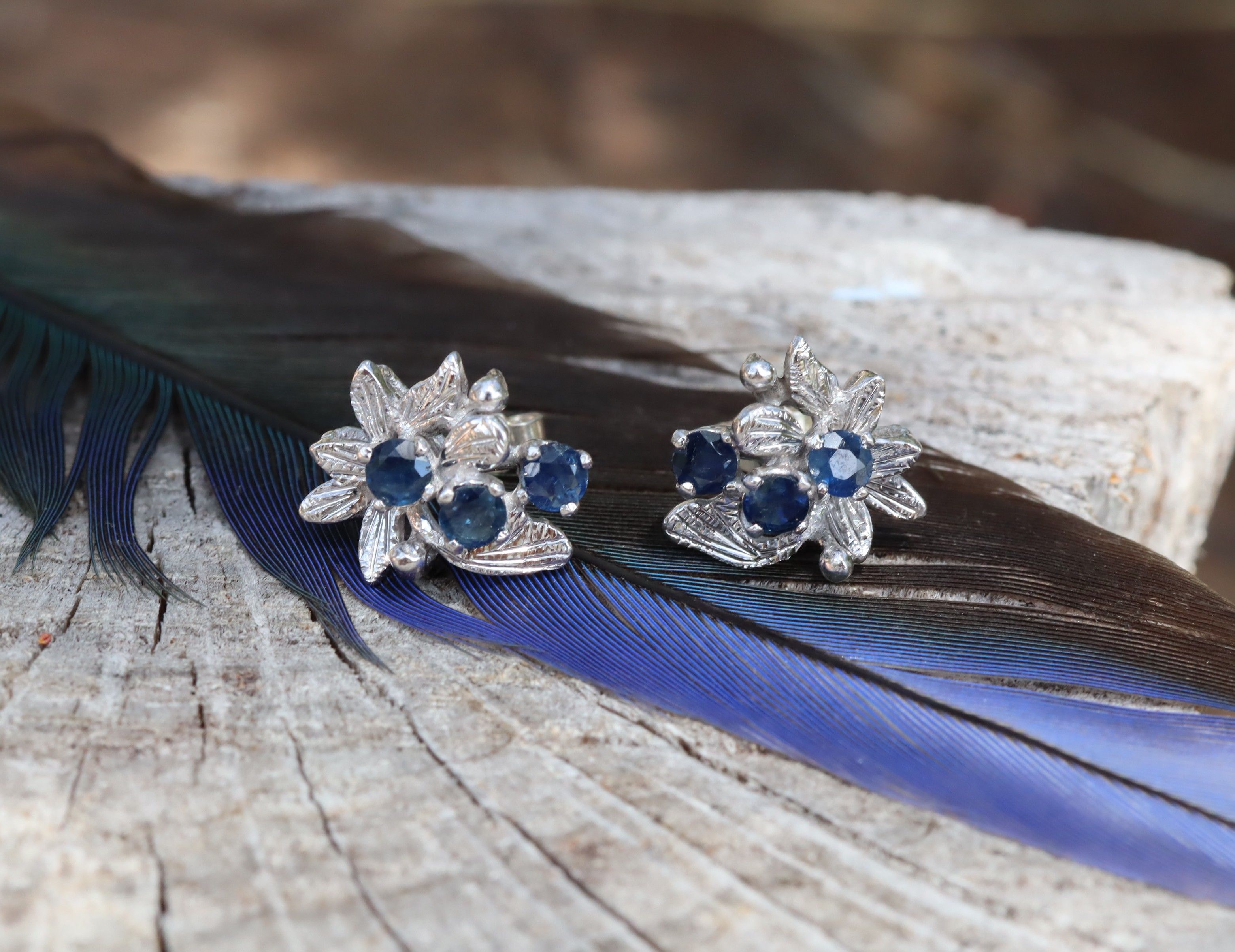 Sapphire Earrings in Sterling Silver - Image 8