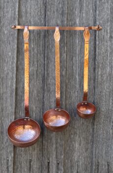 3 Copper Ladles by Weeda, Tasmania