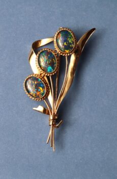 Opal Doublet in 16ct Gold