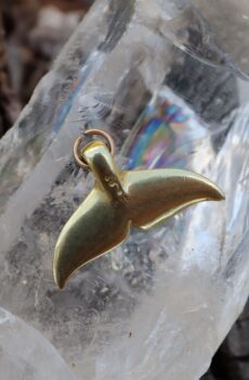14ct Gold Whale Tail Pendant