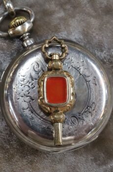 Gold Plate pocket watch key fob c.1880