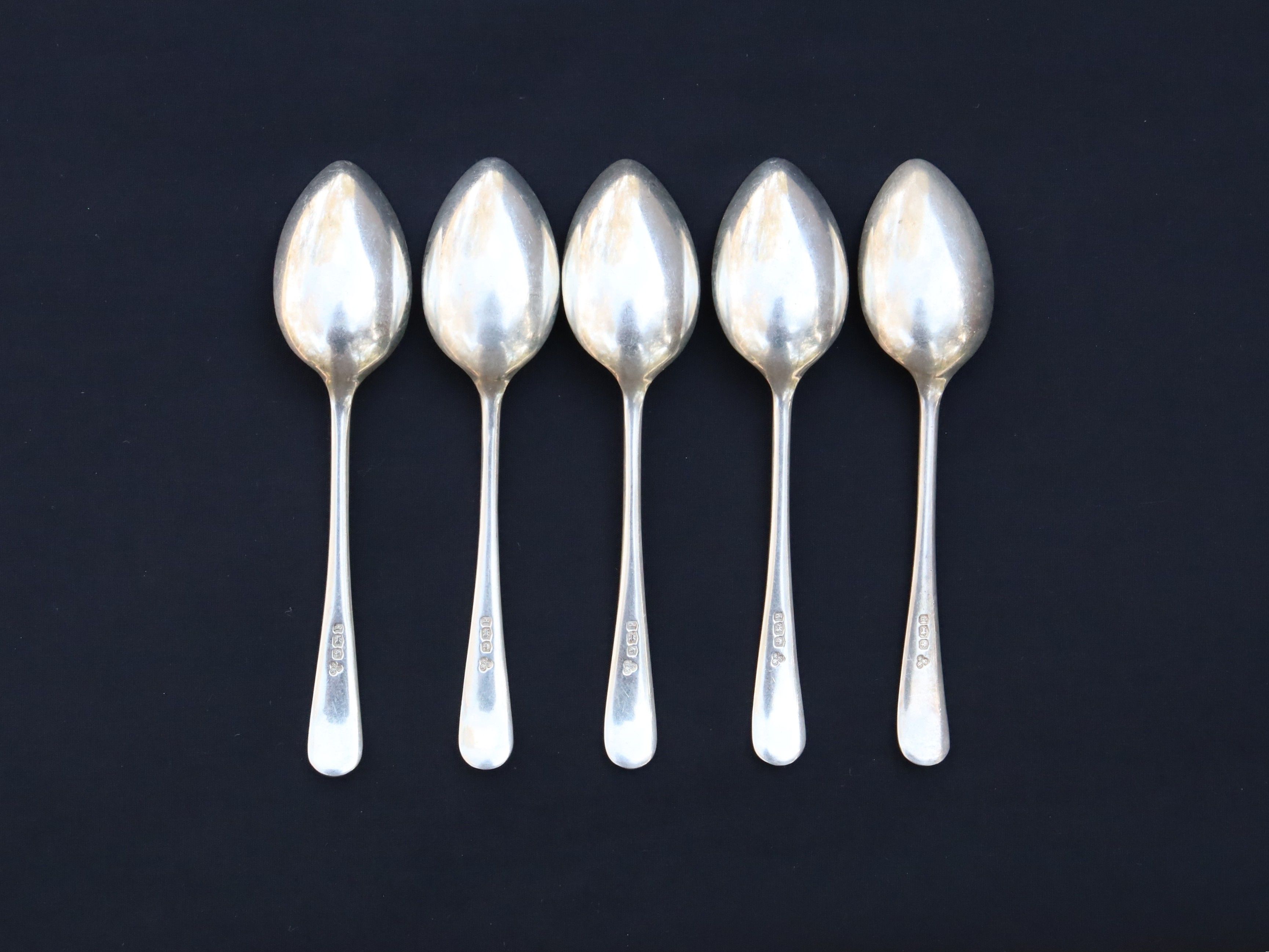 Set of 5 Sterling Silver Teaspoons Harrods 1932 - Image 4