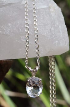 Killiecrankie Diamond Pendant and Chain in Sterling Silver