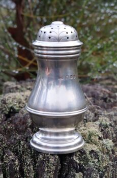 Sterling Silver Pepper Shaker, London 1923