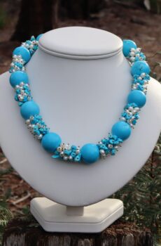 Turquoise and Freshwater Pearl Necklace
